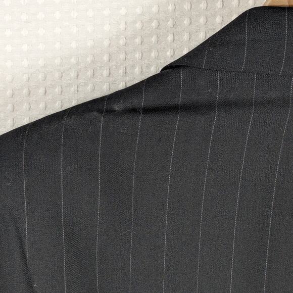 Brandini 42R Gray Pinstripe Blazer Made in Canada 100% Wool Union Made - Picture 6 of 7